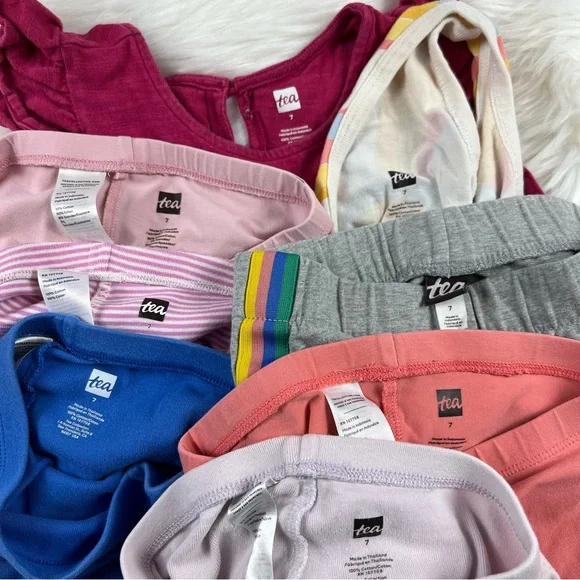 Tea Collection Girls Size 7 Summer/Spring Bundle 🌸 Dress Romper Bike Shorts - Picture 9 of 9